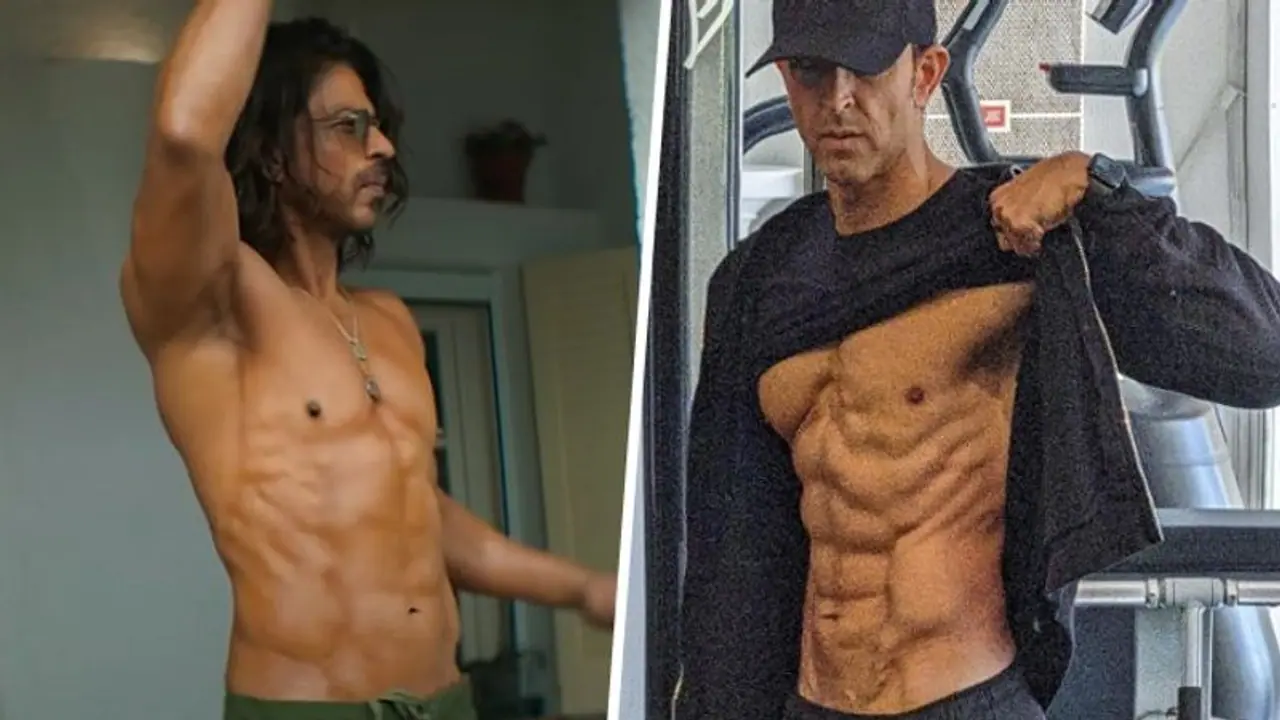 Shah Rukh's reply to a fan reveals that Hrithik Roshan is inspiration for toned abs in Pathaan