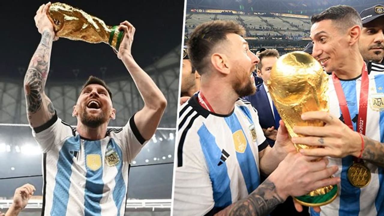 Was Argentina's Messi lifting 'fake' World Cup 2022 trophy in record breaking Instagram photo? Was Argentina's Messi lifting 'fake' World Cup 2022 trophy in record breaking Instagram photo?