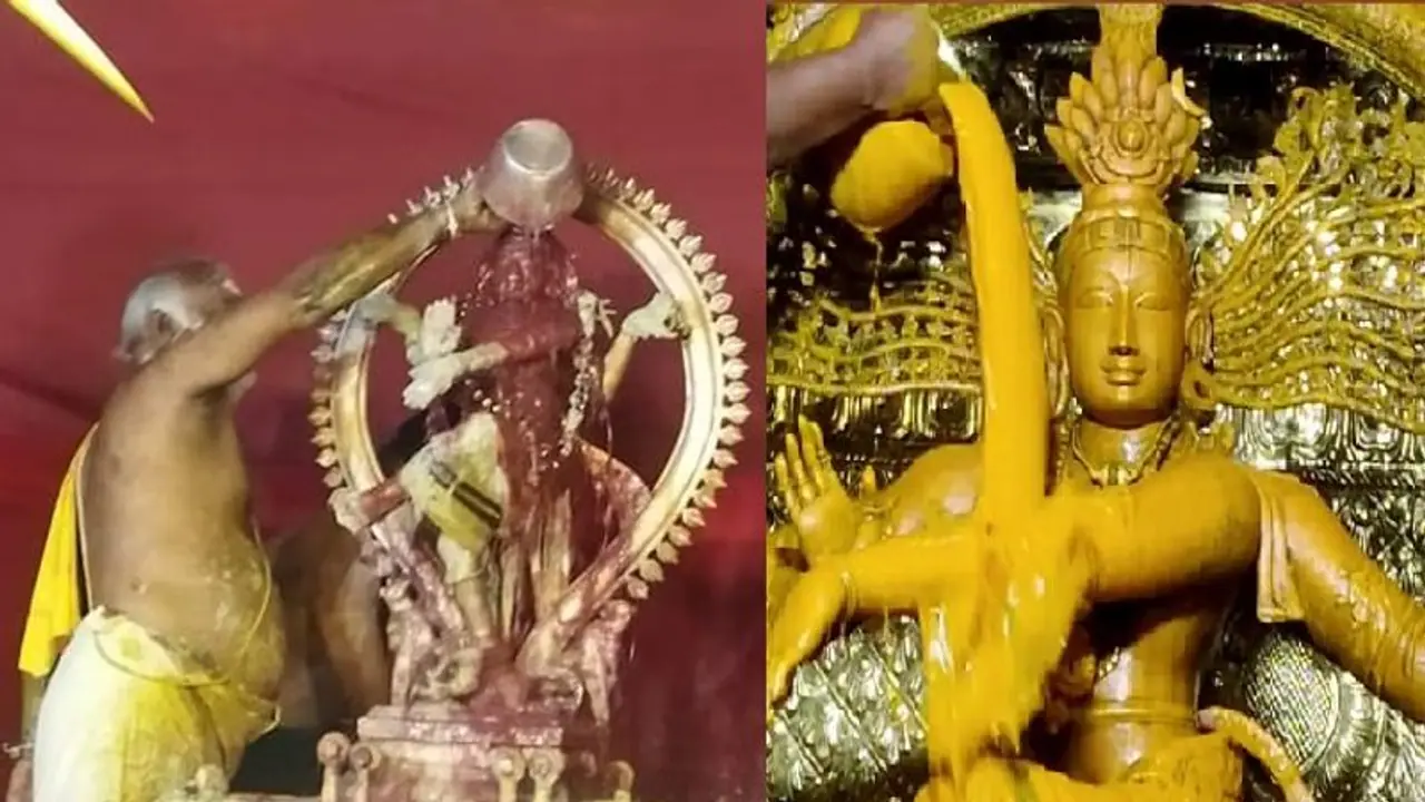 உத்தரகோசமங்கை ஆருத்ரா தரிசன திருவிழா.. மரகத நடராஜருக்கு சாத்தப்பட்ட சந்தனம் நோய் தீர்க்கும் ஐதீகம்! 