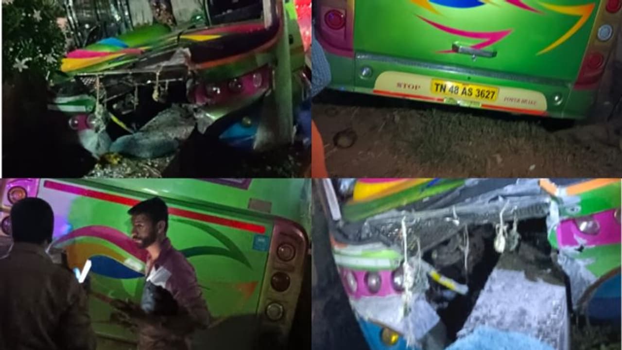 കോട്ടയത്ത് ശബരിമല തീർത്ഥാടകരുടെ വാഹനം അപകടത്തിൽപെട്ടു; 14 പേർക്ക് പരിക്ക്, 5 പേരുടെ നില ഗുരുതരം കോട്ടയത്ത് ശബരിമല തീർത്ഥാടകരുടെ വാഹനം അപകടത്തിൽപെട്ടു; 14 പേർക്ക് പരിക്ക്, 5 പേരുടെ നില ഗുരുതരം