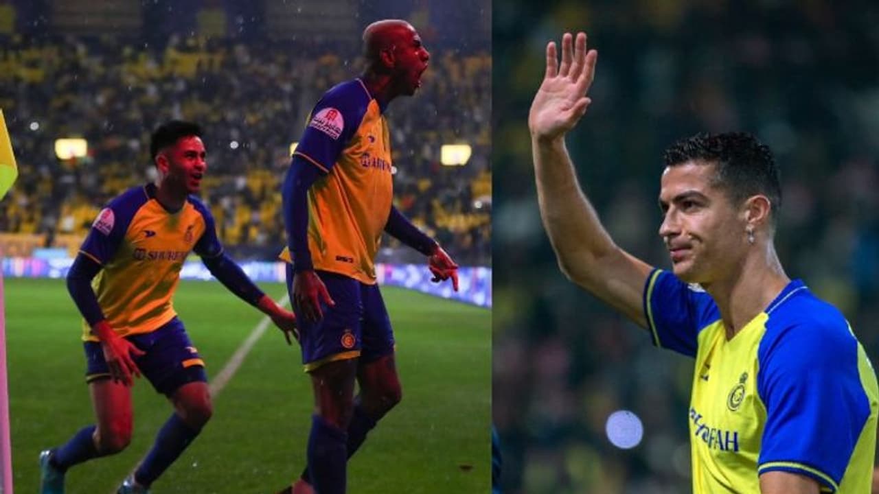 ഗ്രൗണ്ടിലിറങ്ങിയില്ലെങ്കിലും അല്‍ നസ്റിന്‍റെ ഗോള്‍ ആഘോഷിച്ച് റൊണാള്‍ഡോ