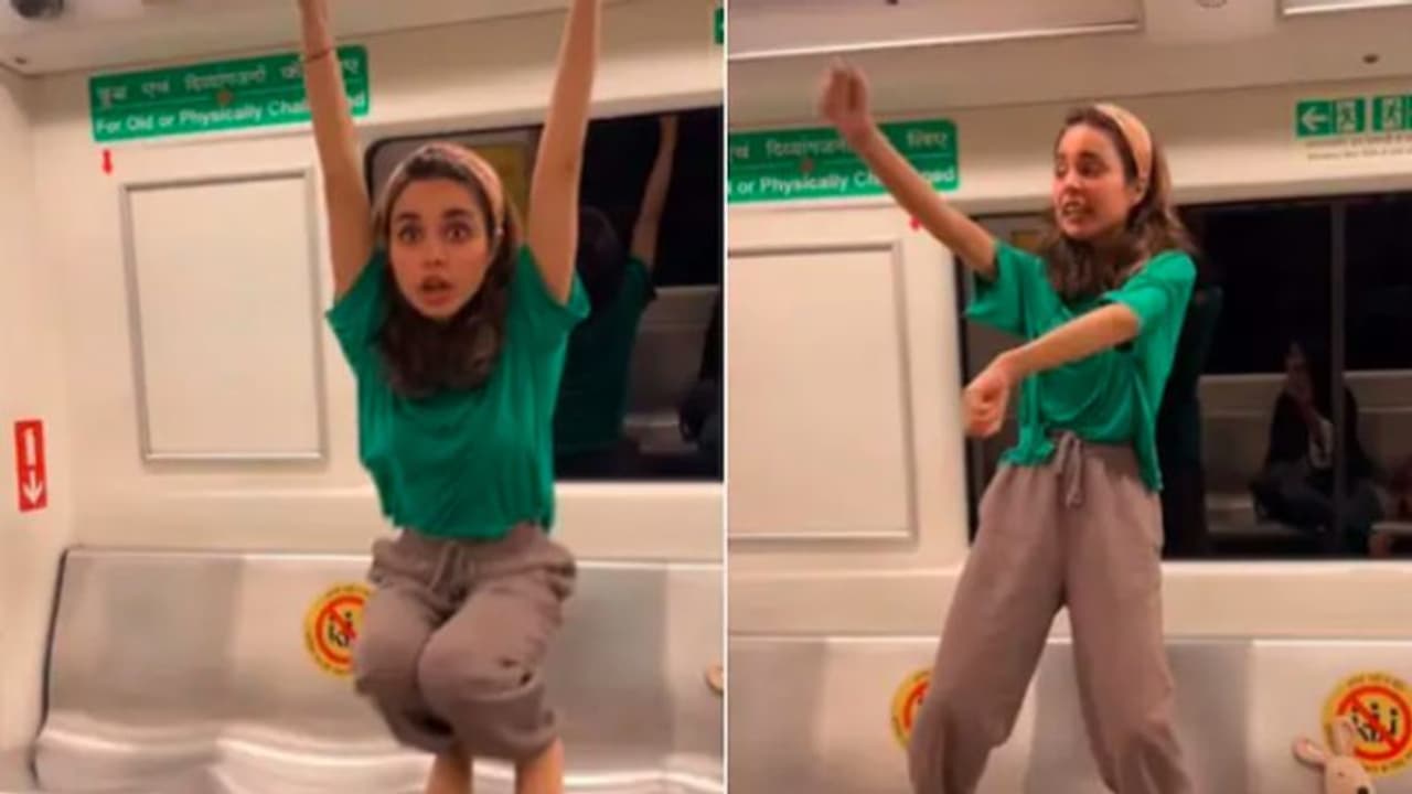 മെട്രോയ്ക്കുള്ളില്‍ യുവതിയുടെ ഡാന്‍സ്; വീഡിയോ വൈറല്‍; വിമര്‍ശനം