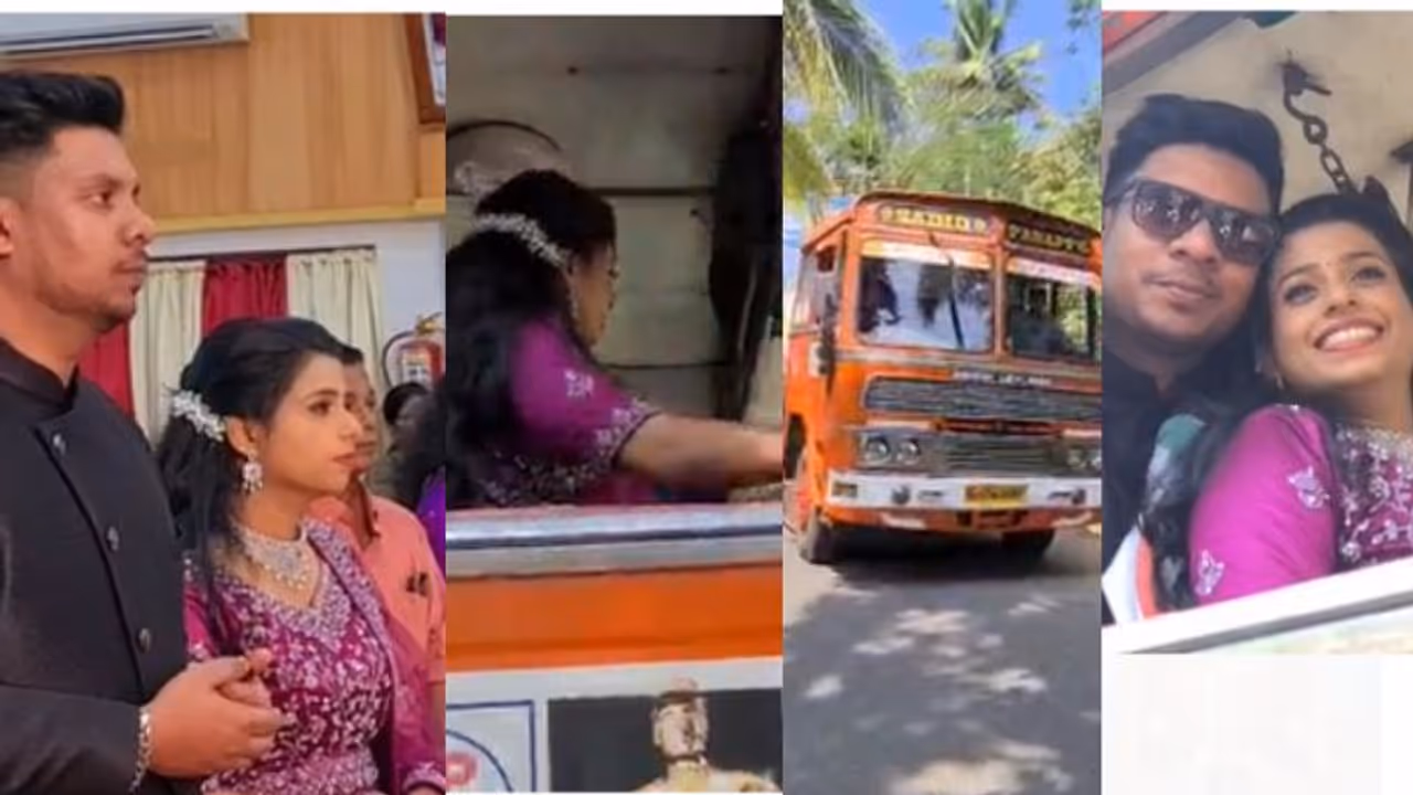 కాబోయే భర్తను ఎక్కించుకొని లారీ నడుపుతూ చర్చికి వచ్చిన యువతి.. సోషల్ మీడియాలో వీడియో వైరల్ కాబోయే భర్తను ఎక్కించుకొని లారీ నడుపుతూ చర్చికి వచ్చిన యువతి.. సోషల్ మీడియాలో వీడియో వైరల్