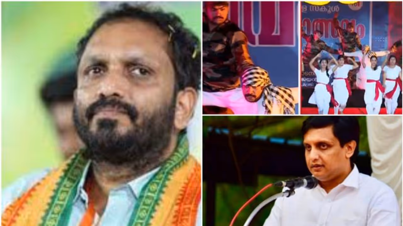 'ലീഗിന്റെ മെഗാഫോണായി റിയാസ് പ്രവർത്തിക്കുന്നു, കലോത്സവ സ്വാഗതഗാനത്തിനെതിരായ ആരോപണത്തില് പ്രത്യേക അജണ്ട' 'ലീഗിന്റെ മെഗാഫോണായി റിയാസ് പ്രവർത്തിക്കുന്നു, കലോത്സവ സ്വാഗതഗാനത്തിനെതിരായ ആരോപണത്തില് പ്രത്യേക അജണ്ട'