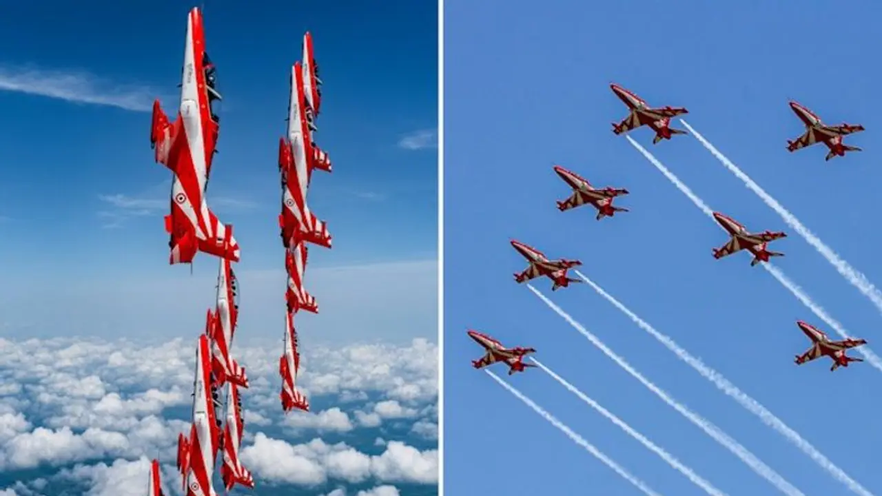 'With love, the 9...': Picture of IAF's Surya Kiran Aerobatic Team goes viral; leave netizens mesmerised
