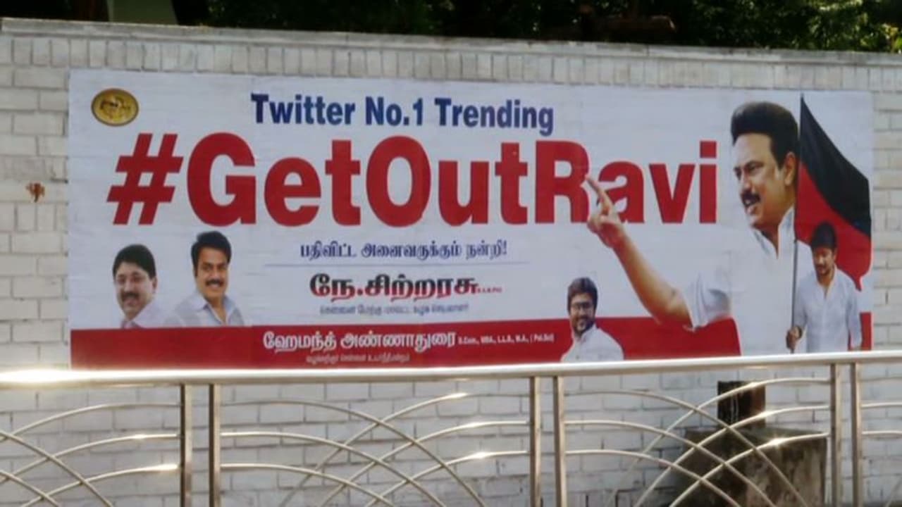 Amid Governor MK Stalin standoff, #GetOutRavi posters surface in Chennai; check details