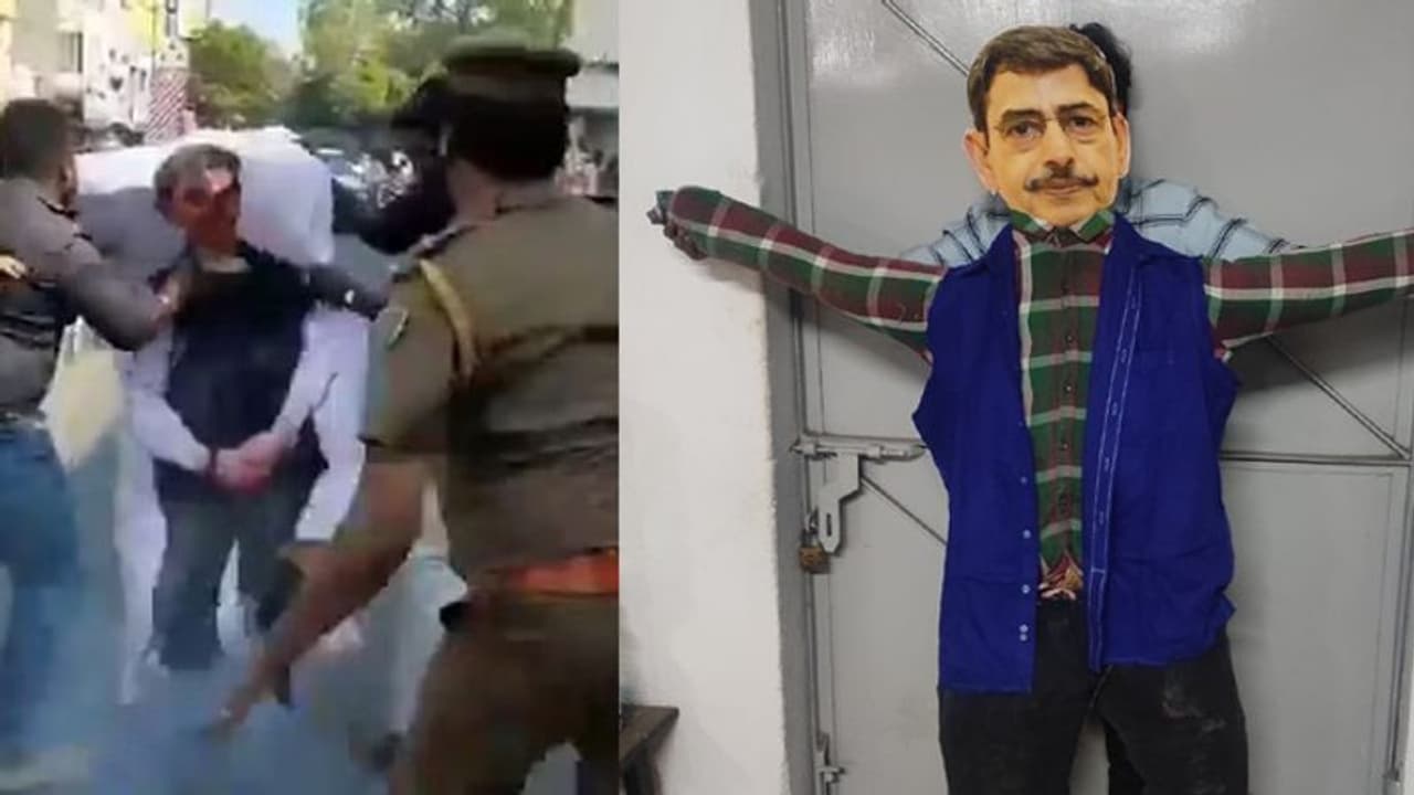 கோவையில் ஆளுநர் ரவியின் உருவ பொம்மை எரிப்பு.. குண்டுகட்டமாக தூக்கிய போலீஸ்..!