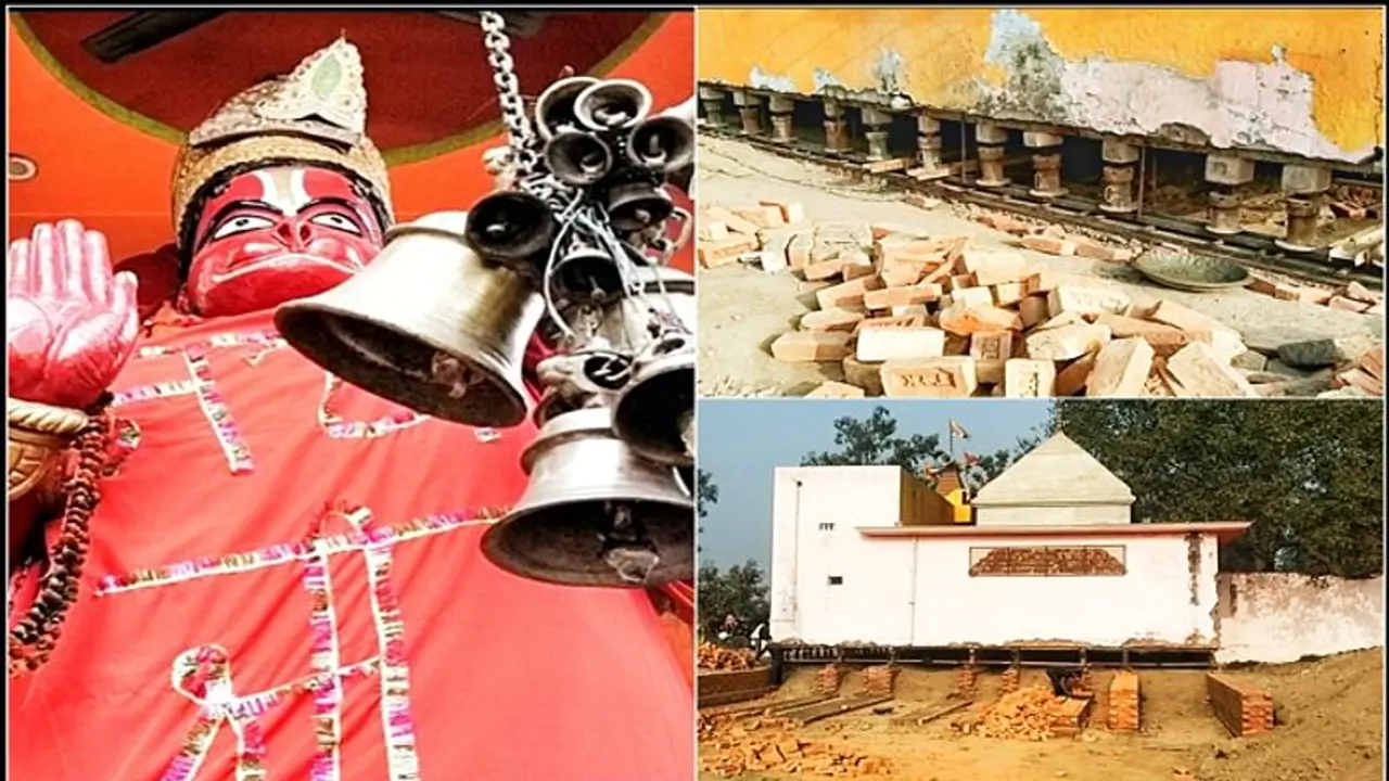 भगवान पर नहीं चला प्रशासन का जोर: मंदिर तोड़ने पहुंची मशीनें हुई खराब, अब जैक से शिफ्ट हो रहे 'हनुमान जी'