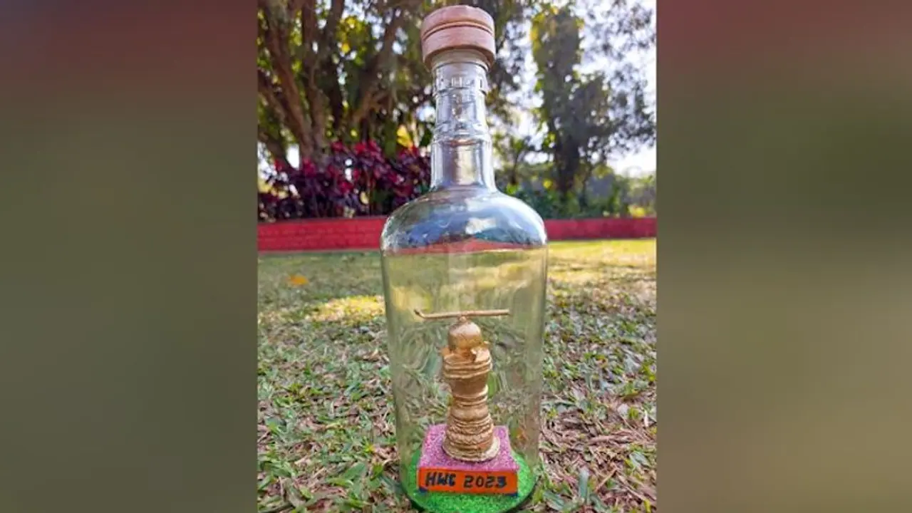 Hockey World Cup 2023: Miniature hockey stick, ball inside bottle crafted by Odisha based artist