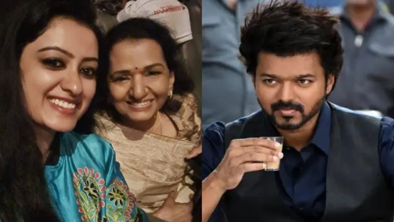 വിജയ്‌യുടെ സിനിമയ്ക്ക് പുലർച്ചെ തിയറ്ററിലെത്തി ശോഭ; 'ഉങ്കളോടെ സൺ വേറെ ലെവൽ മാ' എന്ന് ആരാധകർ 