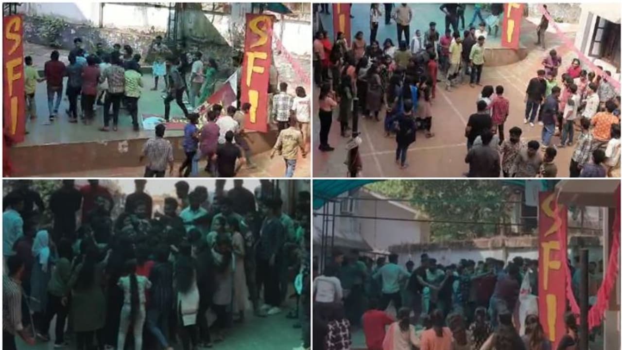 ലോ കോളേജിൽ ബാനറിനെ ചൊല്ലി എസ്എഫ്ഐ കെഎസ്‍യു തർക്കം, പിന്നെ കൂട്ടയടി; പെൺകുട്ടികളടക്കം നിരവധി പേർക്ക് പരിക്ക്