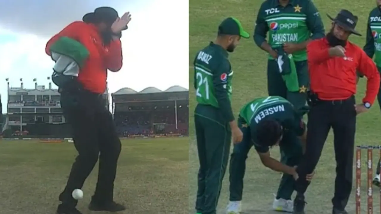 అంపైర్‌ని కొట్టిన పాక్ క్రికెటర్! కోపంతో పాక్ జెర్సీని నేలకేసి కొట్టిన అలీం దార్... కాళ్లు పట్టుకుని...