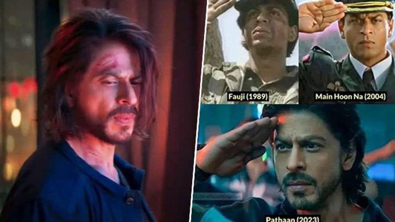 Shah Rukh Khan 'emotional' after seeing fan's Fauji to Pathaan collage Shah Rukh Khan 'emotional' after seeing fan's Fauji to Pathaan collage