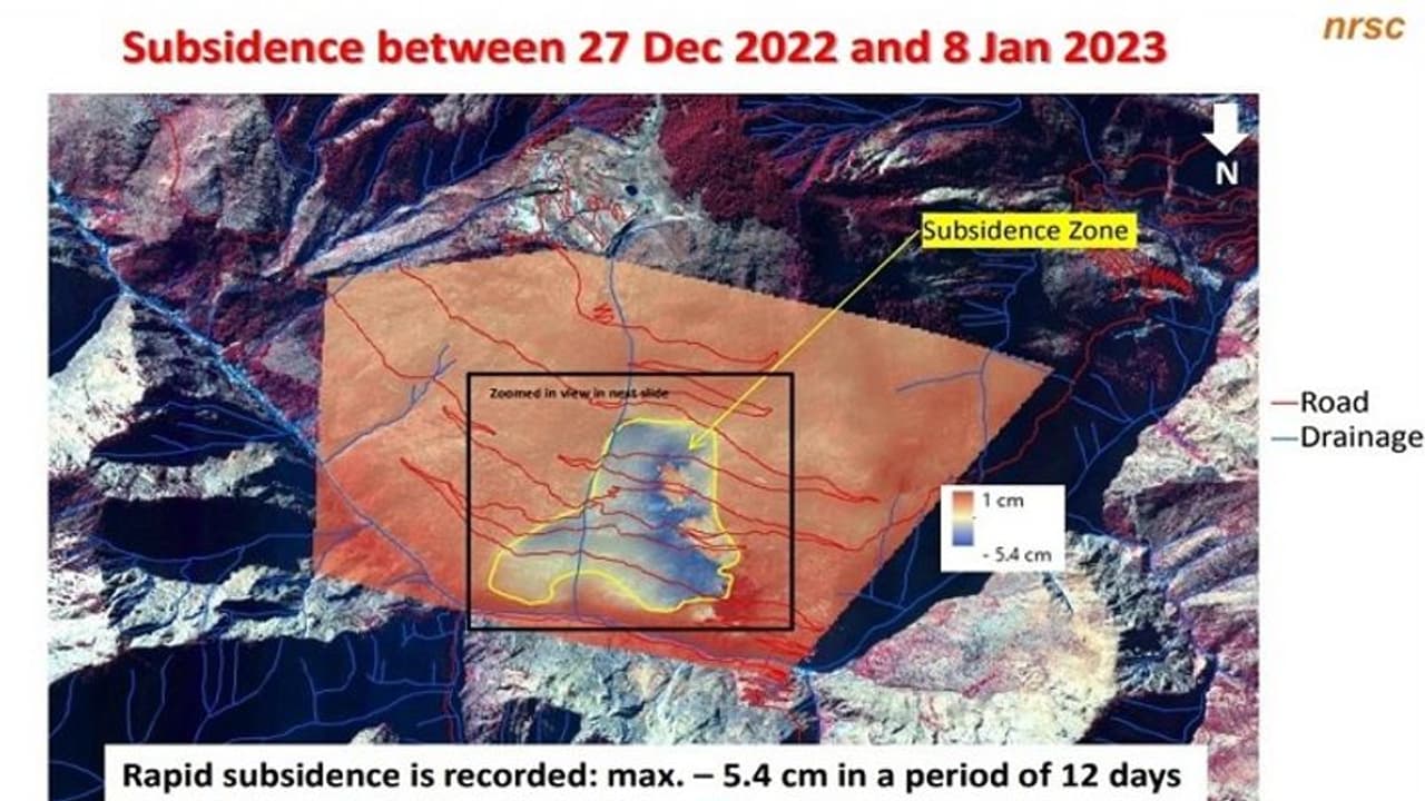 Joshimath sinking: सिर्फ 12 दिन में 5.4 सेंटीमीटर डूबा जोशीमठ, इसरो की सैटेलाइट इमेज से हुआ खुलासा