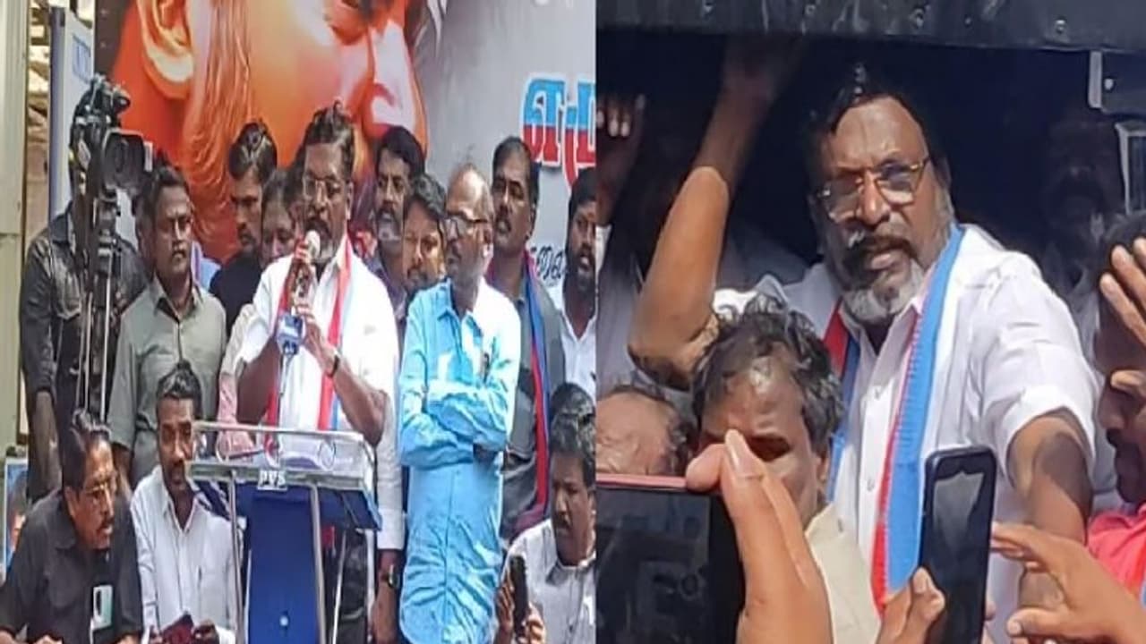 ஆளுநருக்கு வலுக்கும் எதிர்ப்பு… ஆளுநர் மாளிகை முற்றுகை போராட்டத்தில் ஈடுபட்ட திருமா உள்ளிட்ட விசிகவினர் கைது!! ஆளுநருக்கு வலுக்கும் எதிர்ப்பு… ஆளுநர் மாளிகை முற்றுகை போராட்டத்தில் ஈடுபட்ட திருமா உள்ளிட்ட விசிகவினர் கைது!!