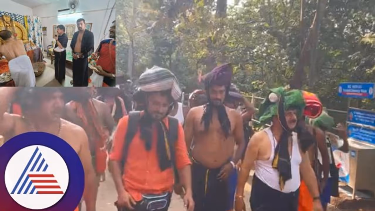 ಇರುಮುಡಿ ಹೊತ್ತು ಅಯ್ಯಪ್ಪಸ್ವಾಮಿ ದರ್ಶನ ಪಡೆದ ಗೃಹ ಸಚಿವ: ಭಕ್ತರೊಂದಿಗೆ ಅರಗ ಜ್ಞಾನೇಂದ್ರ ಹೆಜ್ಜೆ