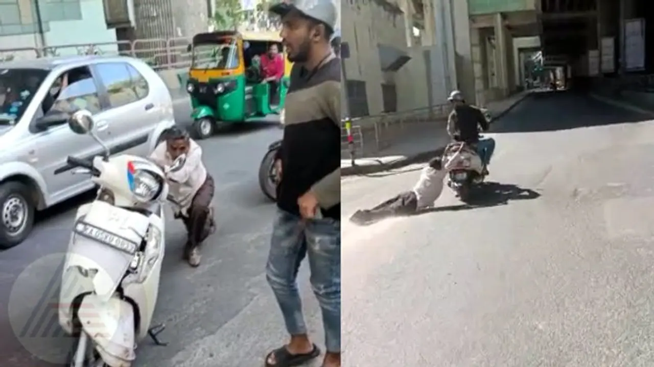ಬೆಂಗಳೂರಲ್ಲೊಂದು ಹಿಟ್‌ ಅಂಡ್‌ ರನ್: ವೃದ್ಧನನ್ನು ದರದರನೆ ಎಳೆದೊಯ್ದ ಬೈಕ್‌