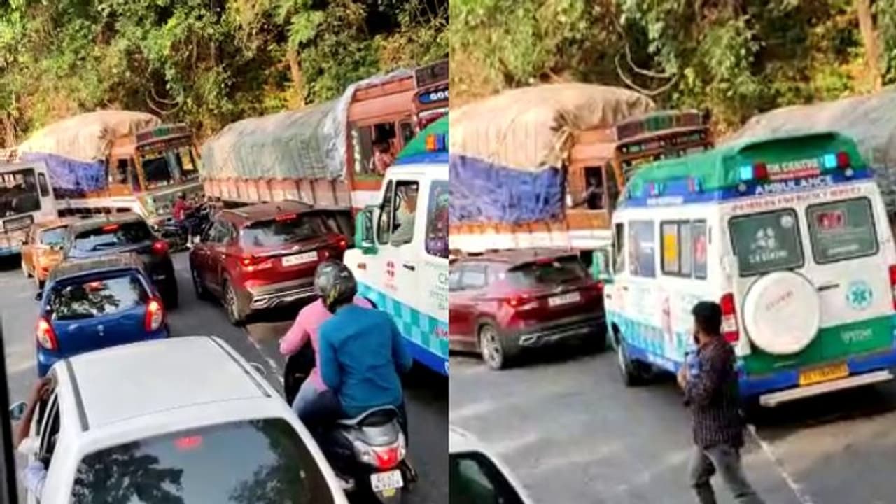 താമരശ്ശേരി ചുരത്തില്‍ ആംബുലന്‍സിന്റെ വഴിമുടക്കി മുന്നില്‍ കാര്‍; ഡ്രൈവര്‍ക്കെതിരെ കേസ്, പിഴ