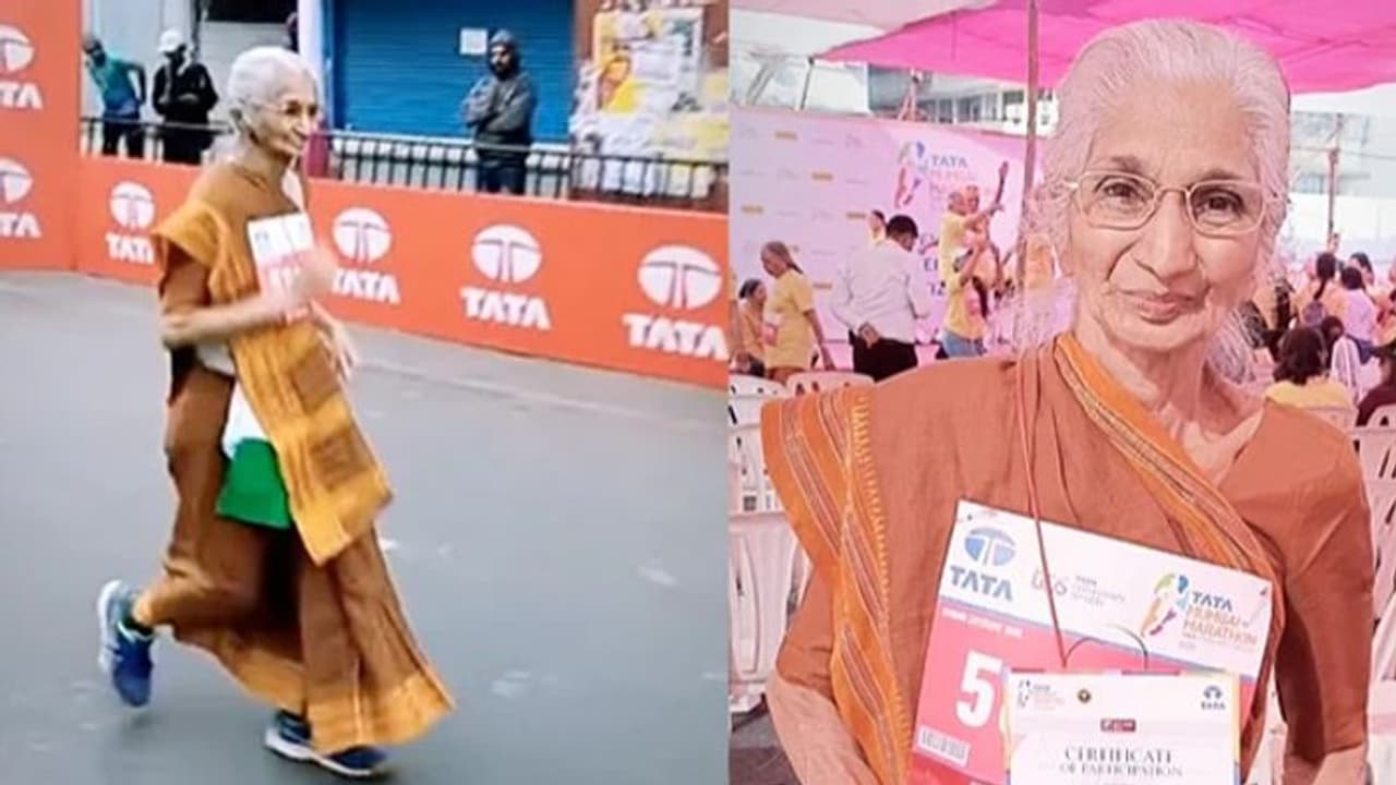 80 வயதிலும் மாரத்தான் ஓட்டத்தில் கலந்துகொண்ட சூப்பர் பாட்டி!