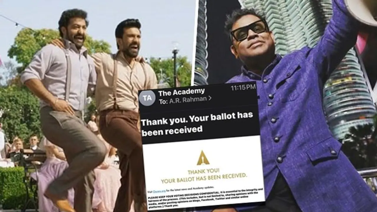 AR Rahman votes for Oscars 2023 nominations, fans wonder it might be for RRR song 'Naatu Naatu' AR Rahman votes for Oscars 2023 nominations, fans wonder it might be for RRR song 'Naatu Naatu'