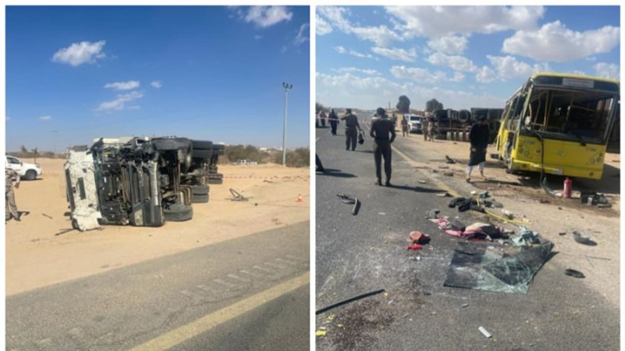 സൗദിയിൽ സ്കൂൾ ബസും ട്രക്കും കൂട്ടിയിടിച്ച് വിദ്യാർത്ഥിനി മരിച്ചു; 20 പേർക്ക് പരിക്ക്