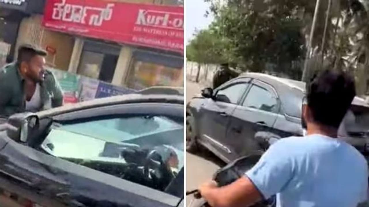 சண்டை போட்ட நபரை காரின் முன்பக்கத்தில் 1 கிமீ தூரம்.. தரதரவென இழுத்து சென்ற பெண்! வைரல் CCTV வீடியோ!