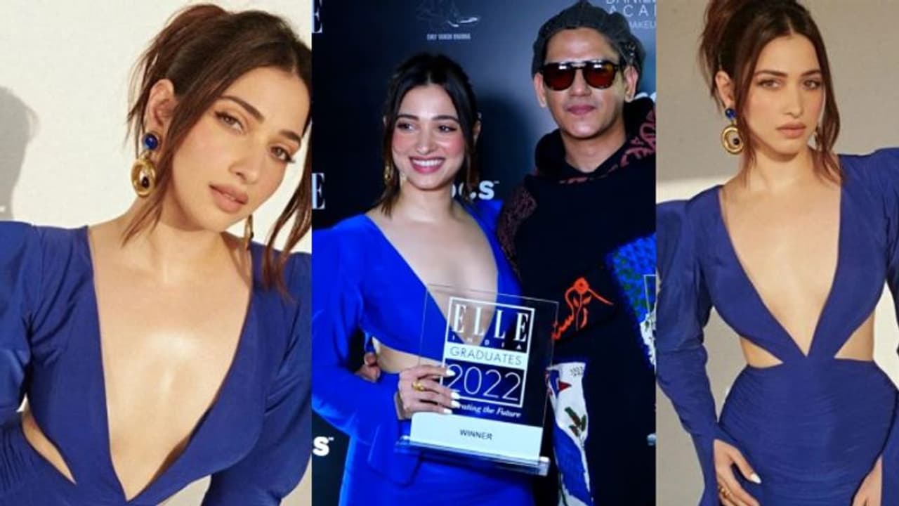 നീലയില് ഹോട്ട് ലുക്കിൽ തമന്ന; ഡ്രസ്സിന്റെ വില 5,999 രൂപ! നീലയില് ഹോട്ട് ലുക്കിൽ തമന്ന; ഡ്രസ്സിന്റെ വില 5,999 രൂപ!