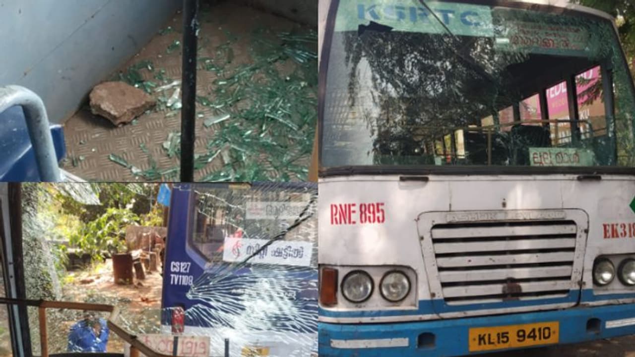 ബസിനുള്ളിൽ അക്രമം, പുറത്തിറങ്ങി ചില്ല് എറിഞ്ഞുടച്ചു, ജീവനക്കാരും യാത്രക്കാരും പിടികൂടി പൊലീസിൽ ഏൽപ്പിച്ചു