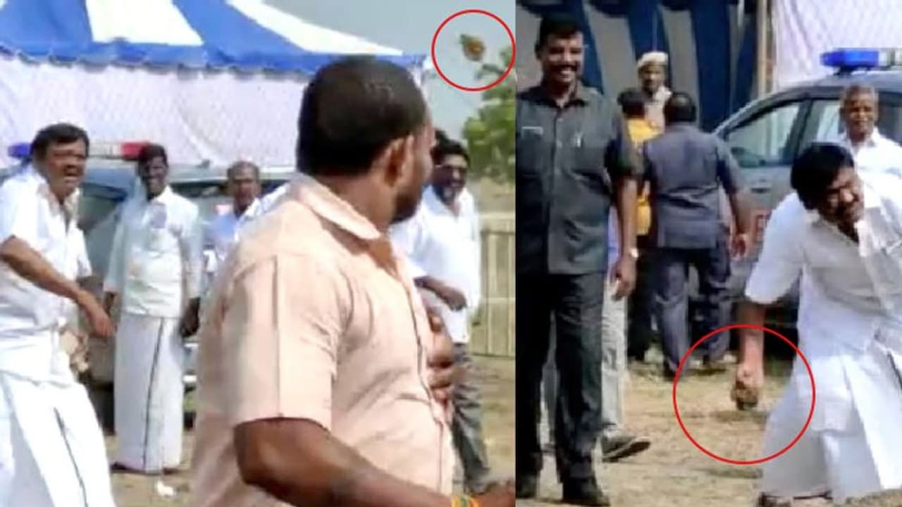 சேர் எடுத்து வர எவ்வளவு நேரம் டா.. டென்ஷன் ஆகி கட்சி நிர்வாகி மீது கல்லை எறிந்த அமைச்சர் நாசர்..! சேர் எடுத்து வர எவ்வளவு நேரம் டா.. டென்ஷன் ஆகி கட்சி நிர்வாகி மீது கல்லை எறிந்த அமைச்சர் நாசர்..!