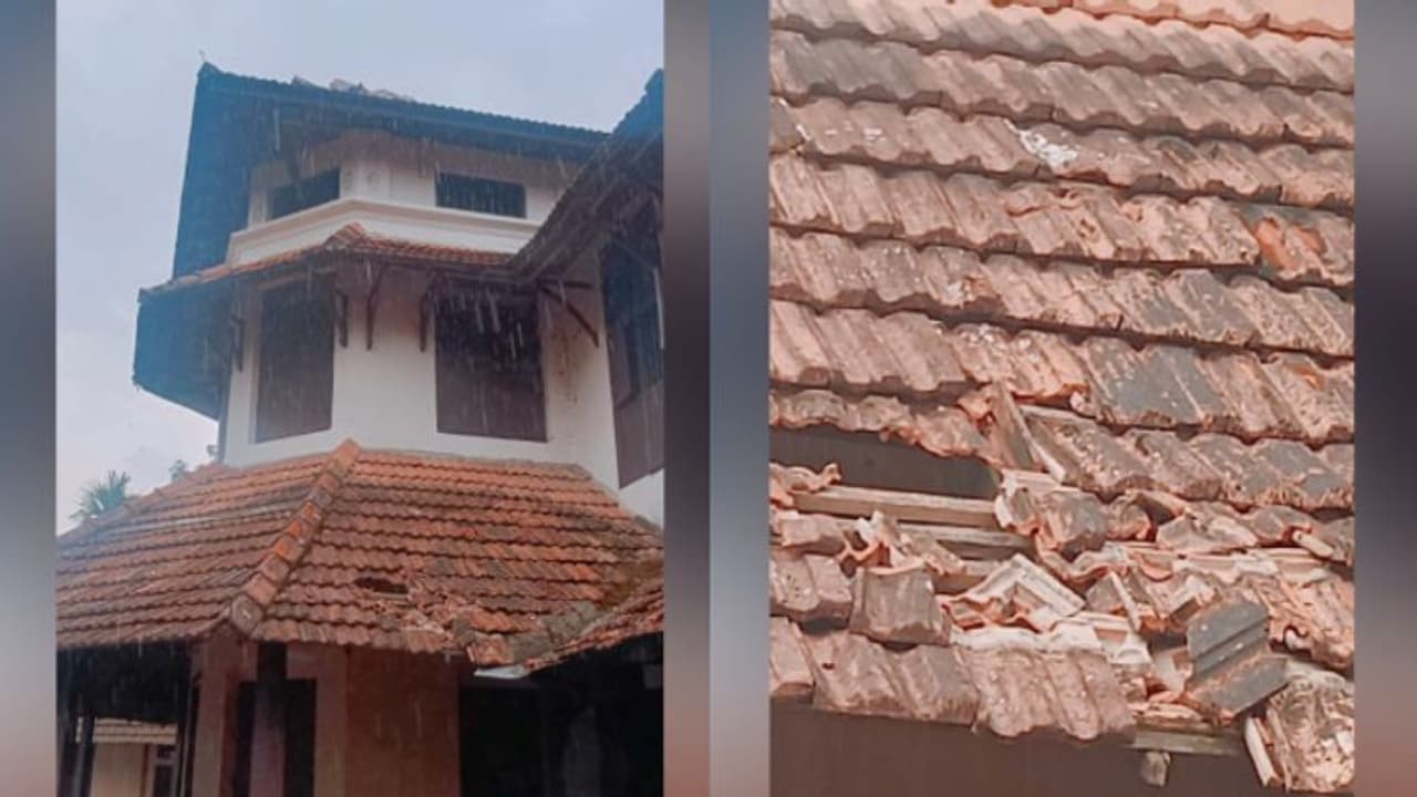 നെടുമ്പാശേരിയിൽ വിമാനം താഴ്ന്നു പറന്നത് കാരണം മേൽക്കൂരയുടെ ഓടുകൾ പറന്നു പോയതായി പരാതി നെടുമ്പാശേരിയിൽ വിമാനം താഴ്ന്നു പറന്നത് കാരണം മേൽക്കൂരയുടെ ഓടുകൾ പറന്നു പോയതായി പരാതി