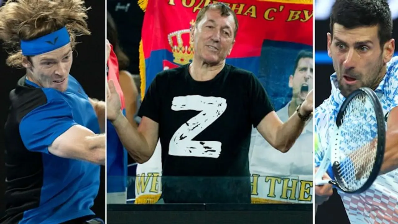 Australian Open 2023: Outrage after spectator shows Russia's 'Z' war symbol during Rublev vs Djokovic clash Australian Open 2023: Outrage after spectator shows Russia's 'Z' war symbol during Rublev vs Djokovic clash