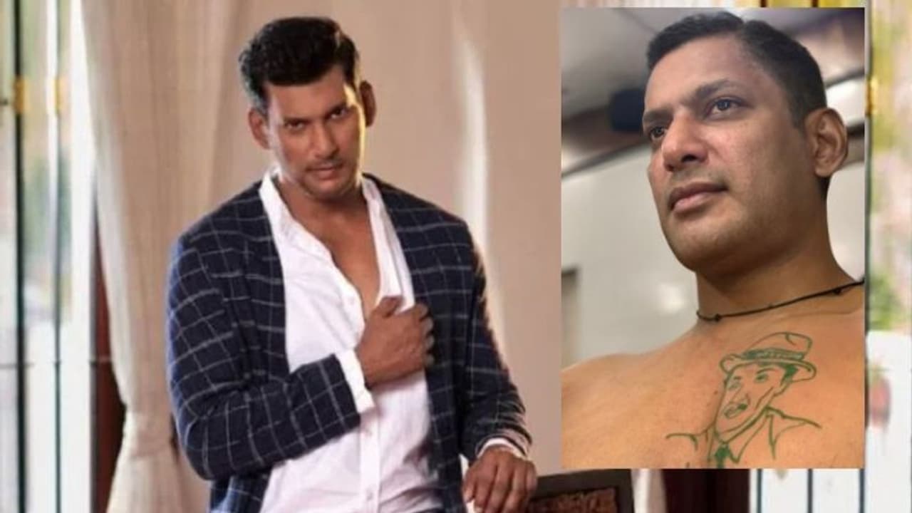 విశాల్ సాహసం... గుండెలపై ఆ నాయకుడి బొమ్మ పచ్చబొట్టు వేయించుకున్న తమిళ హీరో విశాల్ సాహసం... గుండెలపై ఆ నాయకుడి బొమ్మ పచ్చబొట్టు వేయించుకున్న తమిళ హీరో