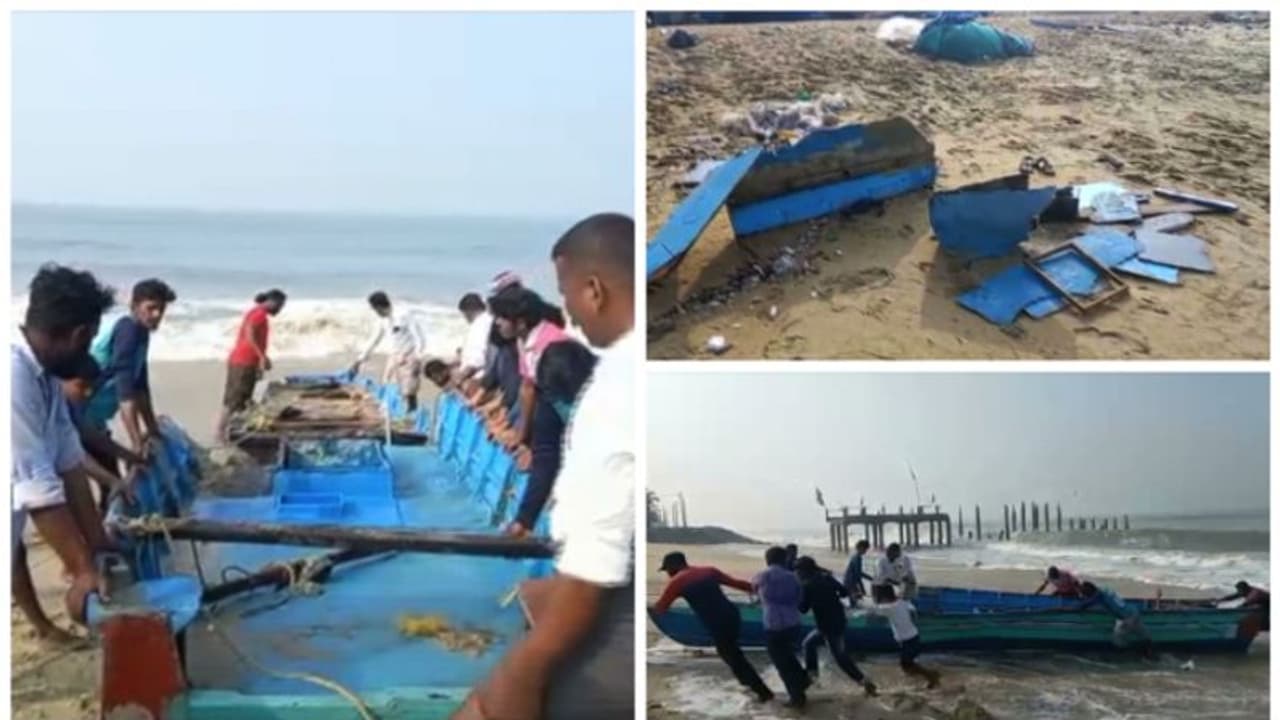 വടകരയിൽ കടൽക്ഷോഭം,ഫൈബർ വള്ളങ്ങൾ തകർന്നു,6ലക്ഷം രൂപയിലേറെ നഷ്ടം