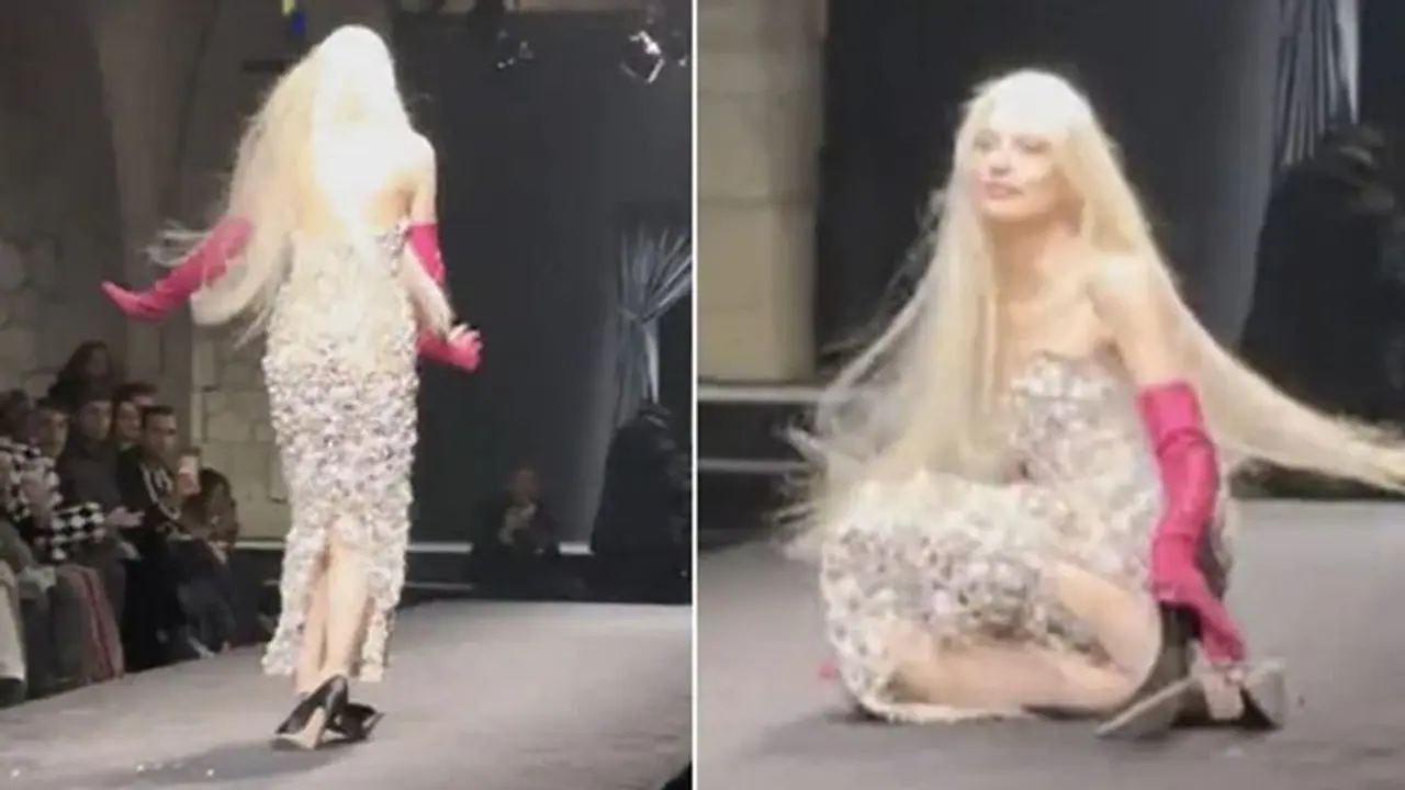 ഫാഷൻ ഷോയ്ക്കിടെ മോഡലിന് 'പണി'; വീഡിയോ വൈറലാകുന്നു ഫാഷൻ ഷോയ്ക്കിടെ മോഡലിന് 'പണി'; വീഡിയോ വൈറലാകുന്നു