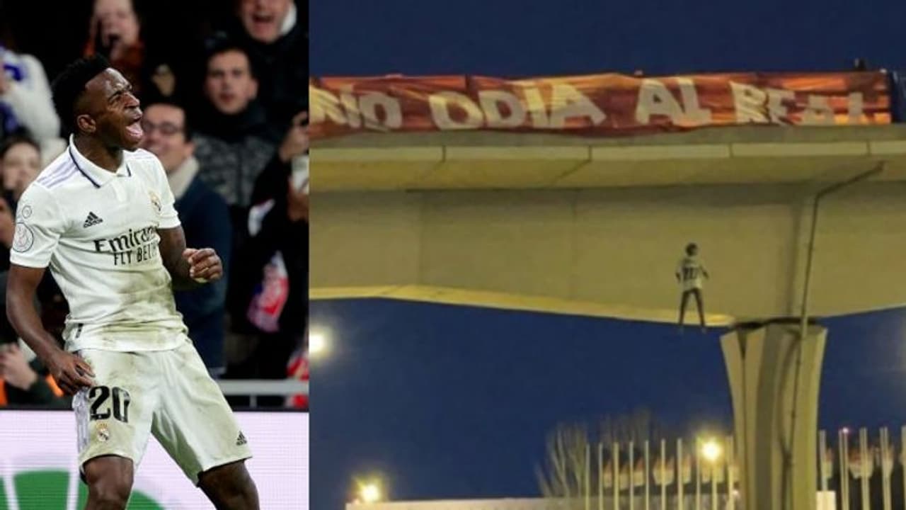 ലാ ലിഗയില് വീണ്ടും വംശീയ അധിക്ഷേപം, വിനീഷ്യസ് ജൂനിയറിന്റെ കോലം പാലത്തിന് മുകളിൽ തൂക്കിയിട്ടു ലാ ലിഗയില് വീണ്ടും വംശീയ അധിക്ഷേപം, വിനീഷ്യസ് ജൂനിയറിന്റെ കോലം പാലത്തിന് മുകളിൽ തൂക്കിയിട്ടു