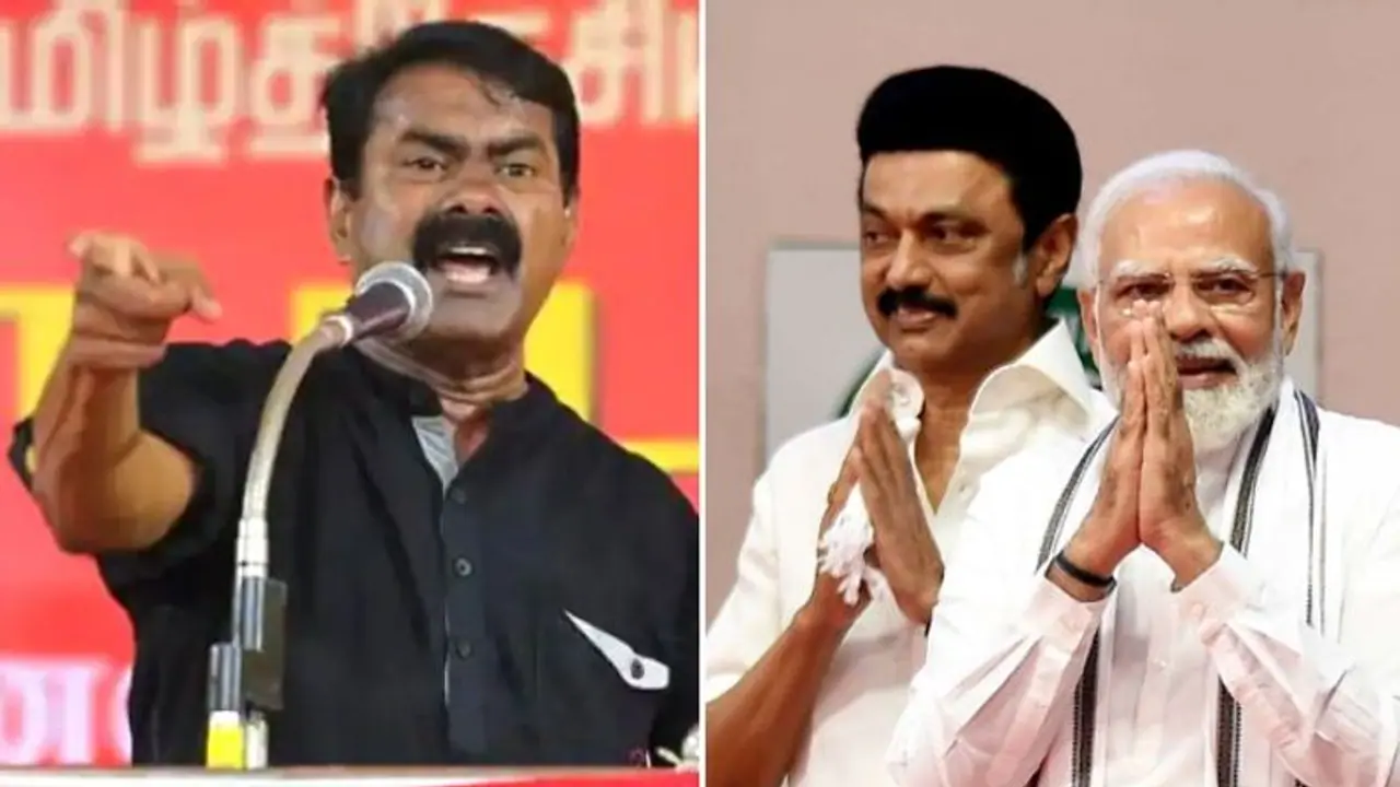 சண்டையிடுவது போல் திமுக பாஜக நாடகம்.! தமிழில் குடமுழுக்கு நடத்த எதிர்ப்பா.? கைது செய்திடுக சீமான் ஆவேசம் 