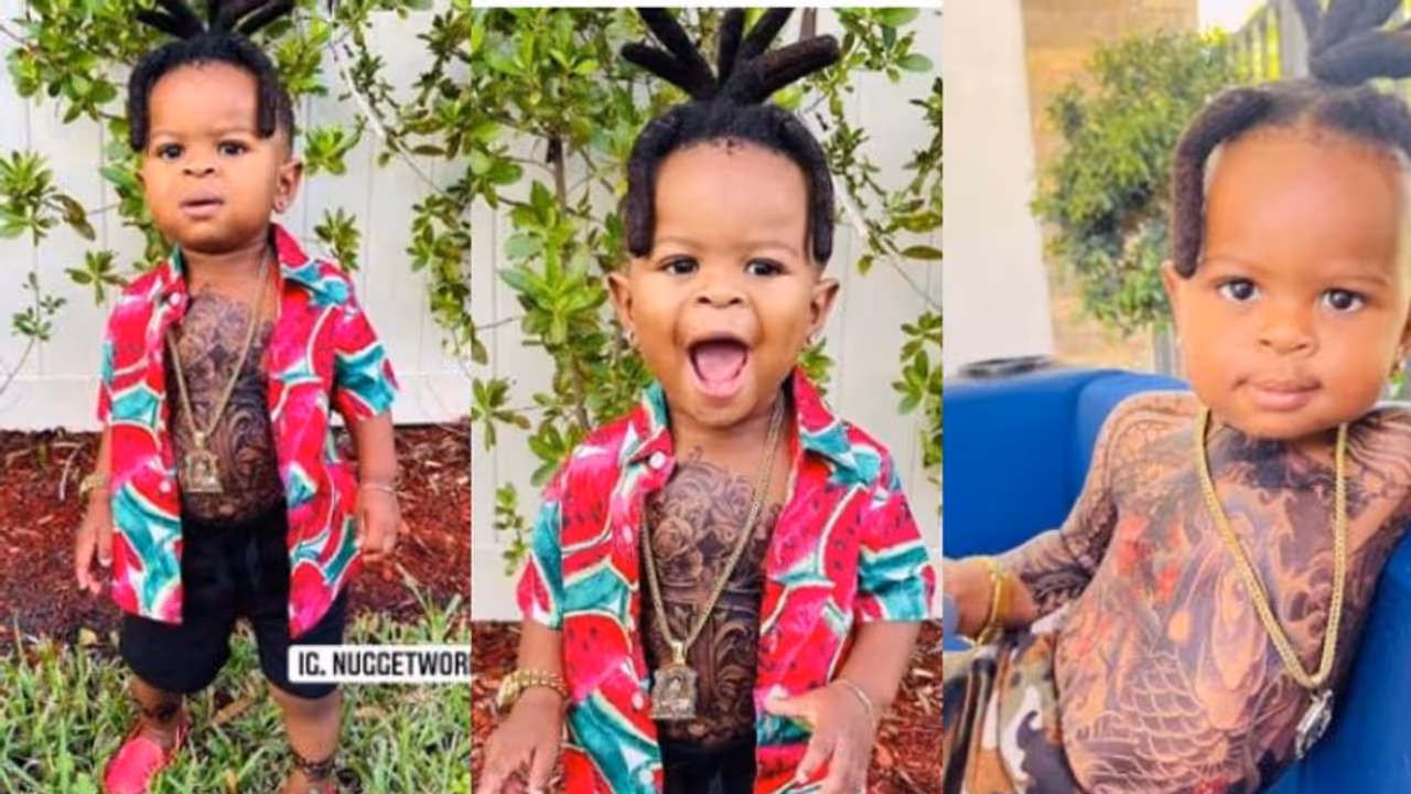 കുഞ്ഞു ശരീരം നിറയെ ടാറ്റൂവും സ്വര്ണാഭരണങ്ങളും; അമ്മയ്ക്കെതിരെ വ്യാപക വിമര്ശനം കുഞ്ഞു ശരീരം നിറയെ ടാറ്റൂവും സ്വര്ണാഭരണങ്ങളും; അമ്മയ്ക്കെതിരെ വ്യാപക വിമര്ശനം