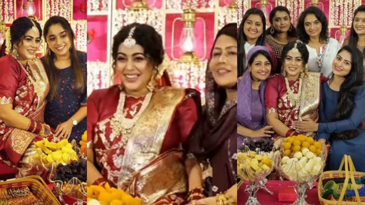 വളക്കാപ്പ് ചടങ്ങില് നിറചിരിയോടെ ഷംന കാസിം; വൈറലായി വീഡിയോ വളക്കാപ്പ് ചടങ്ങില് നിറചിരിയോടെ ഷംന കാസിം; വൈറലായി വീഡിയോ