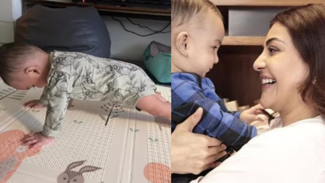 ഒമ്പതാം മാസത്തിലെ നീലിന്‍റെ കുഞ്ഞ് 'വർക്കൗട്ട് '; വീഡിയോയുമായി കാജല്‍ അഗര്‍വാള്‍