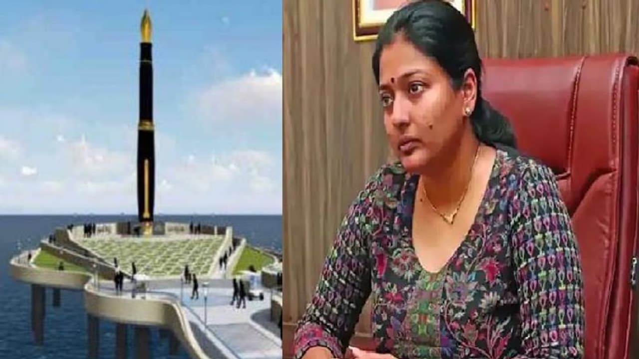 மெரினா கடலில் பேனா நினைவுச் சின்னம்... முன்னாள் பாஜக நிர்வாகி காயத்ரி ரகுராம் ஆதரவு!! மெரினா கடலில் பேனா நினைவுச் சின்னம்... முன்னாள் பாஜக நிர்வாகி காயத்ரி ரகுராம் ஆதரவு!!