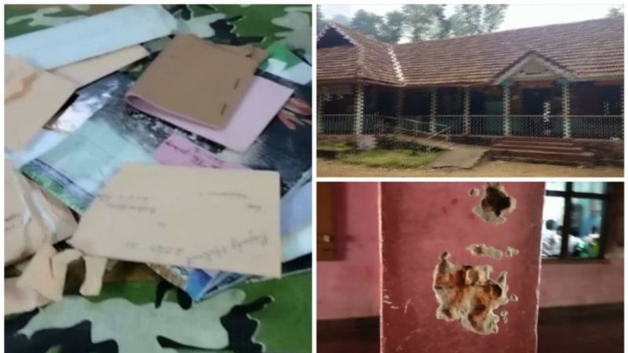 സ്കൂളിൽ അക്രമികളുടെ അഴിഞ്ഞാട്ടം, പാത്രങ്ങൾ വലിച്ചെറിഞ്ഞു, ഓഫീസ് കുത്തിത്തുറന്ന് ലാപ്ടോപ്പ് മോഷ്ടിച്ചു 