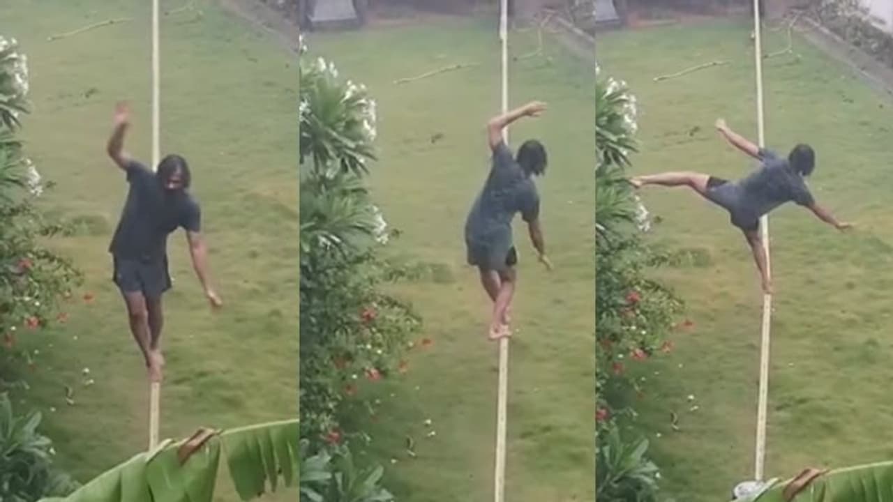 'കാല് കുത്തണം കുത്തണം എന്ന് തോന്നും'; മഴയത്ത് സ്ലാക്ക്ലൈനിംഗുമായി പ്രണവ് മോഹന്‍ലാല്‍