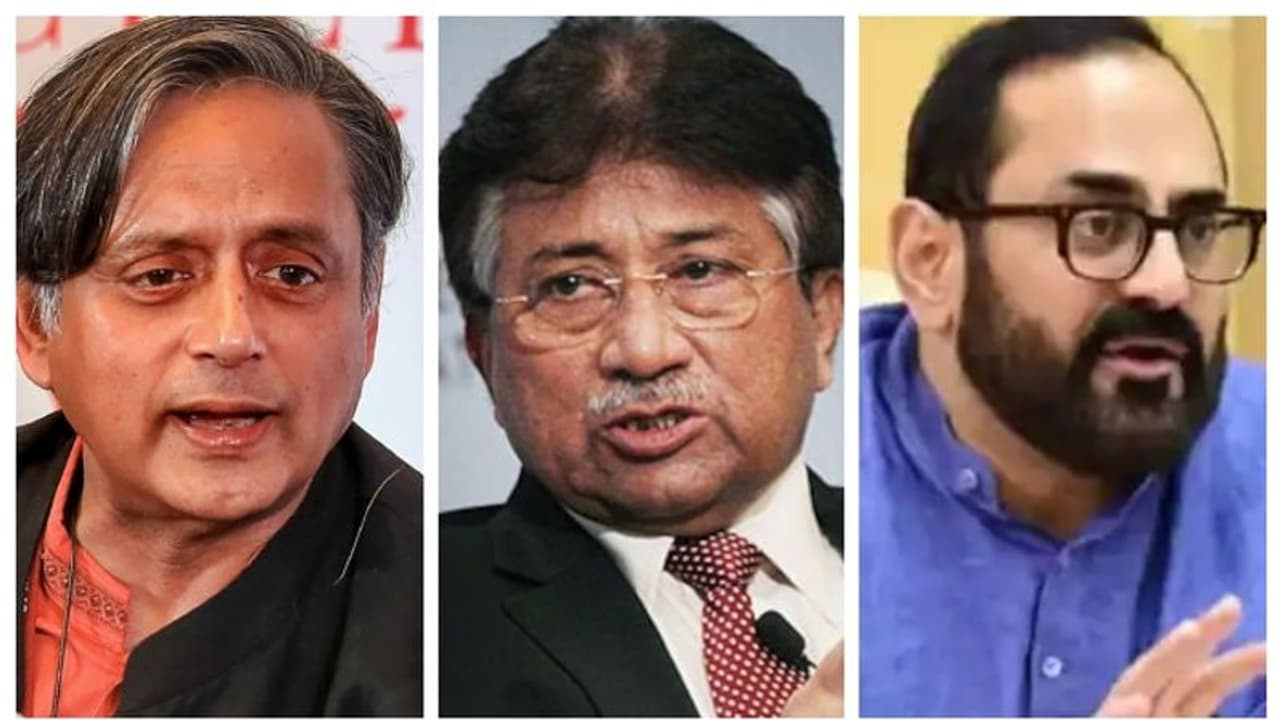 മുഷ്റഫിനെ ചൊല്ലി ട്വിറ്ററില്‍ പോര് : കേന്ദ്രമന്ത്രി രാജീവ് ചന്ദ്രശേഖറിന്‍റെ വിമര്‍ശനത്തിന് മറുപടിയുമായി തരൂര്‍