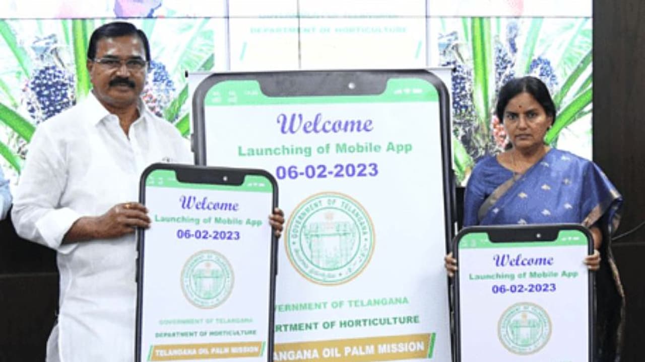 ఆయిల్ పామ్ సాగు సులభతరం కోసం తెలంగాణ సర్కారు మొబైల్ యాప్ ! ఆయిల్ పామ్ సాగు సులభతరం కోసం తెలంగాణ సర్కారు మొబైల్ యాప్ !
