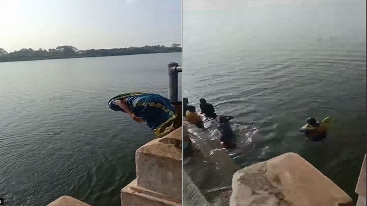 చీరలు కట్టుకుని నదిలోకి డైవింగ్.. ఇంటర్నెట్ ను షేక్ చేస్తున్న వైరల్ వీడియో.. 