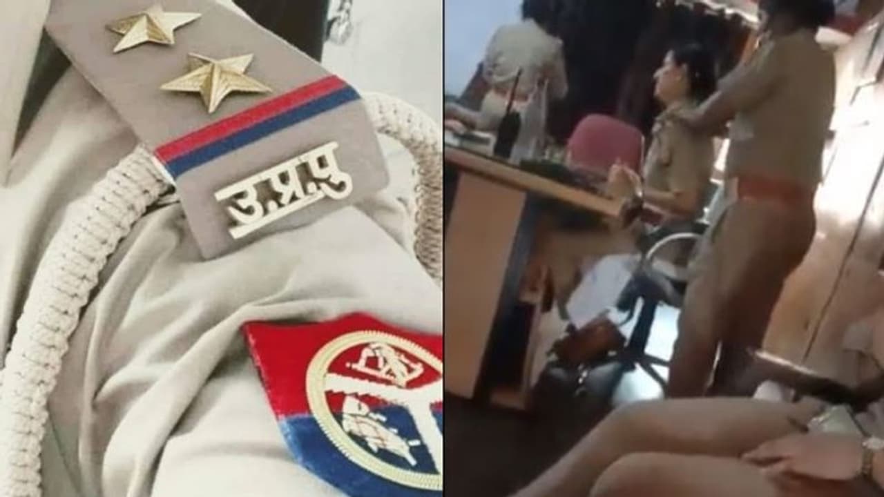 യൂണിഫോമില്‍ സ്റ്റേഷനില്‍ വച്ച് കോണ്‍സ്റ്റബിളിനെ ഉപയോഗിച്ച് മസാജ് ചെയ്യിച്ച് വനിതാ പൊലീസ് ഉദ്യോഗസ്ഥ