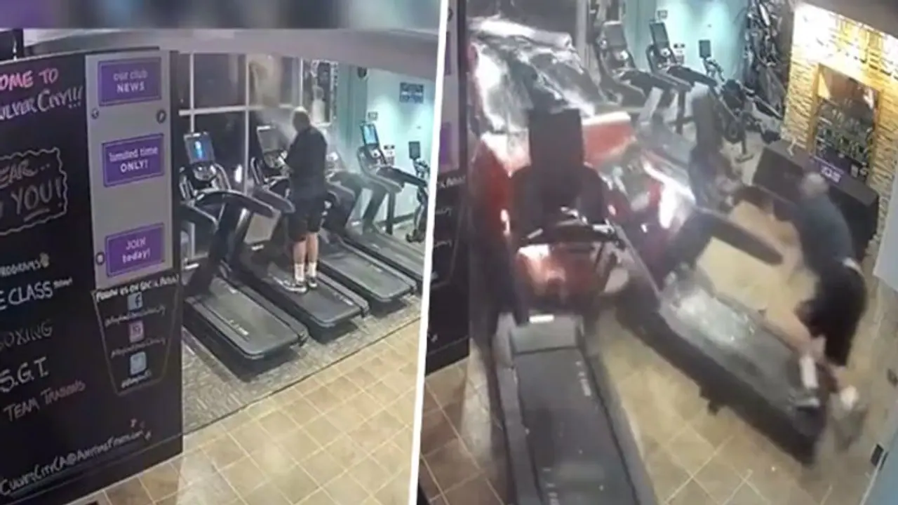 Speeding car crashes into a gym, hits man on treadmill; horrifying video goes viral