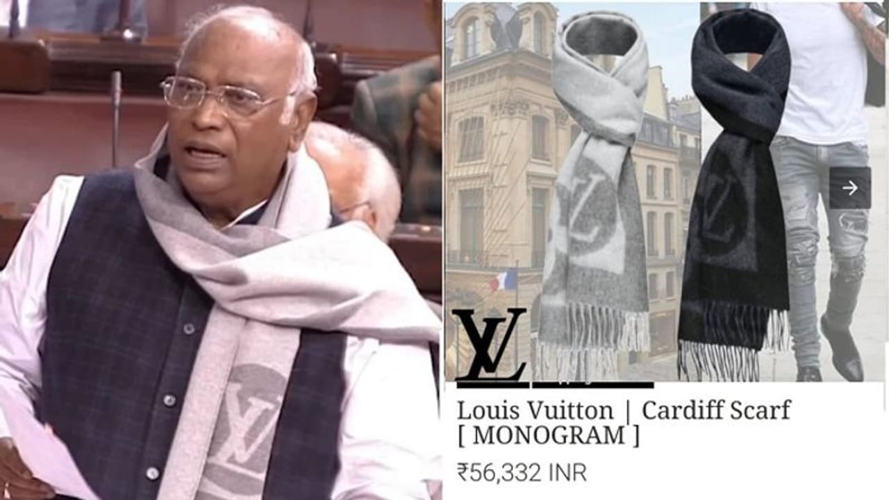 ಮೋದಿ ಬ್ಲೂ ಜಾಕೆಟ್ ನಡುವೆ ಸದ್ದು ಮಾಡಿದ ಖರ್ಗೆ ಲೂಯಿಸ್ ವಿಟ್ಟನ್ ಶಾಲು! ಮೋದಿ ಬ್ಲೂ ಜಾಕೆಟ್ ನಡುವೆ ಸದ್ದು ಮಾಡಿದ ಖರ್ಗೆ ಲೂಯಿಸ್ ವಿಟ್ಟನ್ ಶಾಲು!