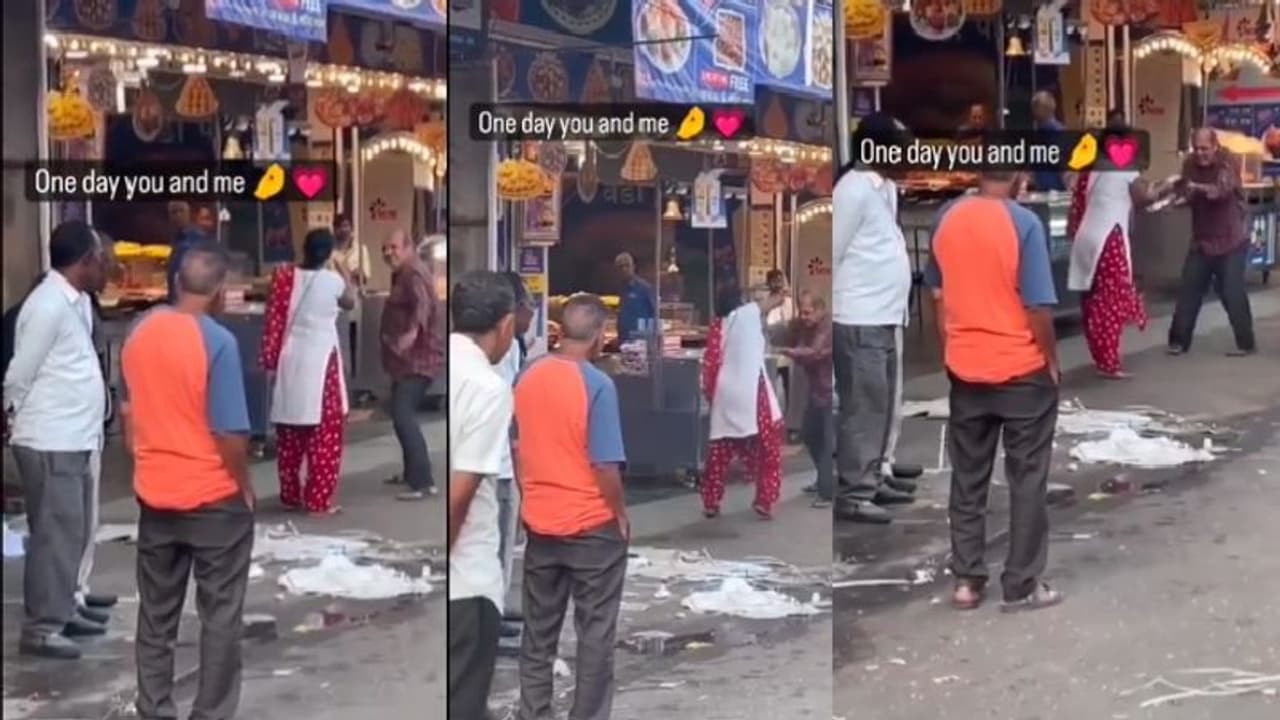 ಬೀದಿಯಲ್ಲಿ ಕಿತ್ತಾಡಿಕೊಂಡ ವೃದ್ಧ ದಂಪತಿ: ವಿಡಿಯೋ ವೈರಲ್ ಬೀದಿಯಲ್ಲಿ ಕಿತ್ತಾಡಿಕೊಂಡ ವೃದ್ಧ ದಂಪತಿ: ವಿಡಿಯೋ ವೈರಲ್