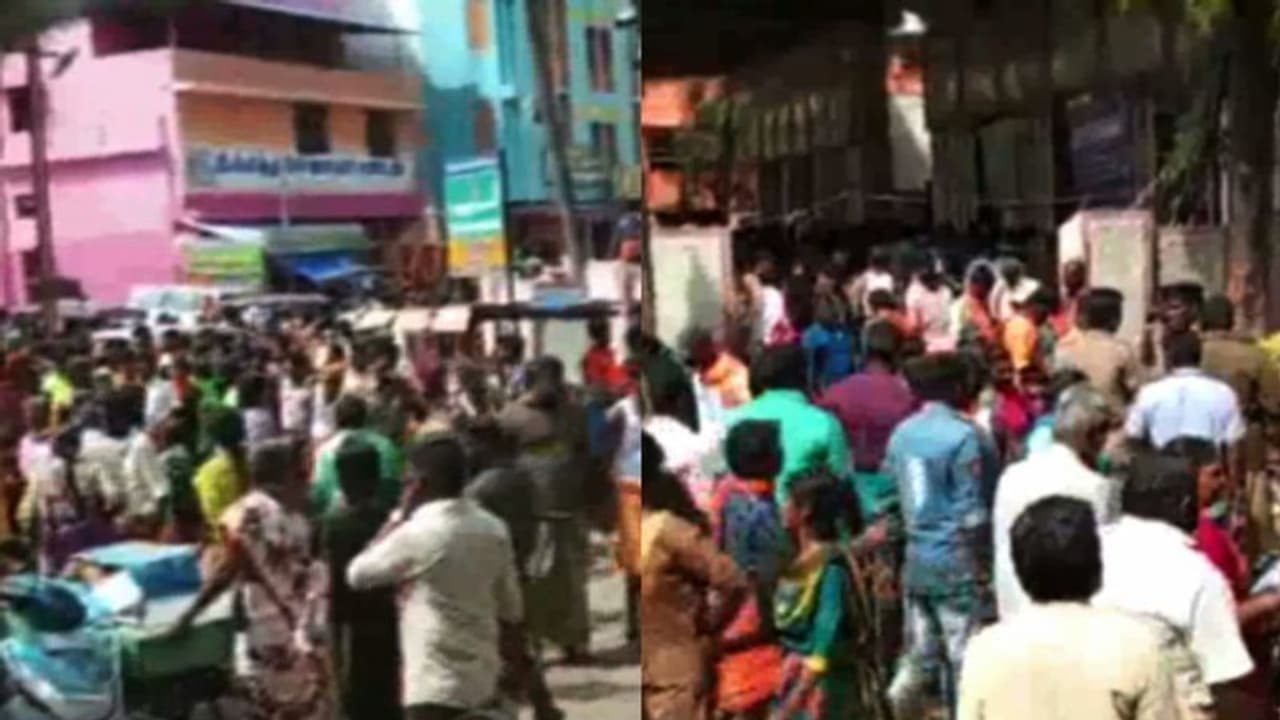 പളനി ക്ഷേത്രത്തിൽ കോയമ്പത്തൂർ ഇടപ്പാടി പോര്: തേങ്ങയും കല്ലും പരസ്പരം എറിഞ്ഞു; നിരവധി പേർക്ക് പരിക്ക് 